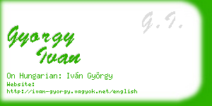 gyorgy ivan business card